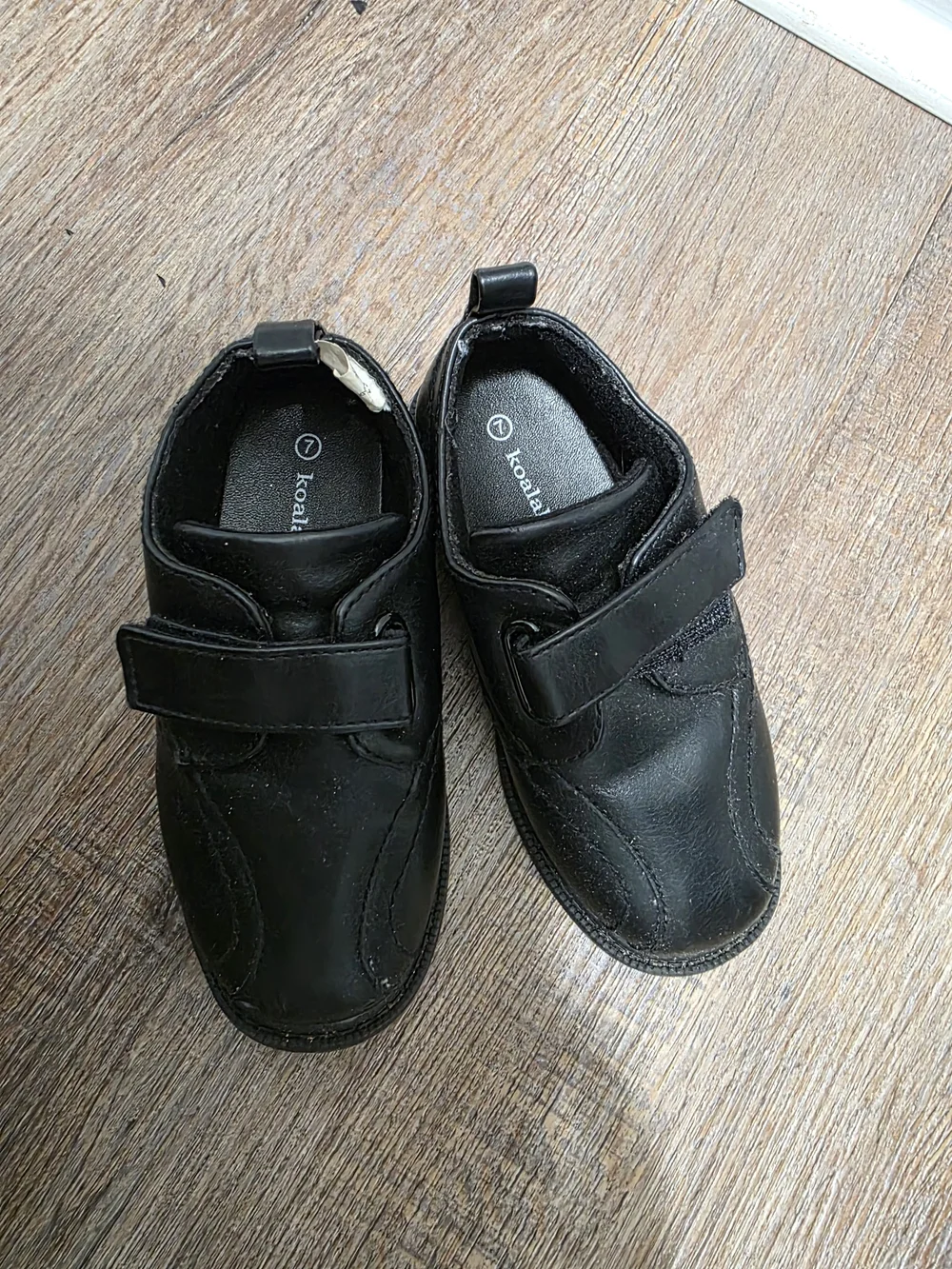 Koala Kids Black Velcro Dress Shoes